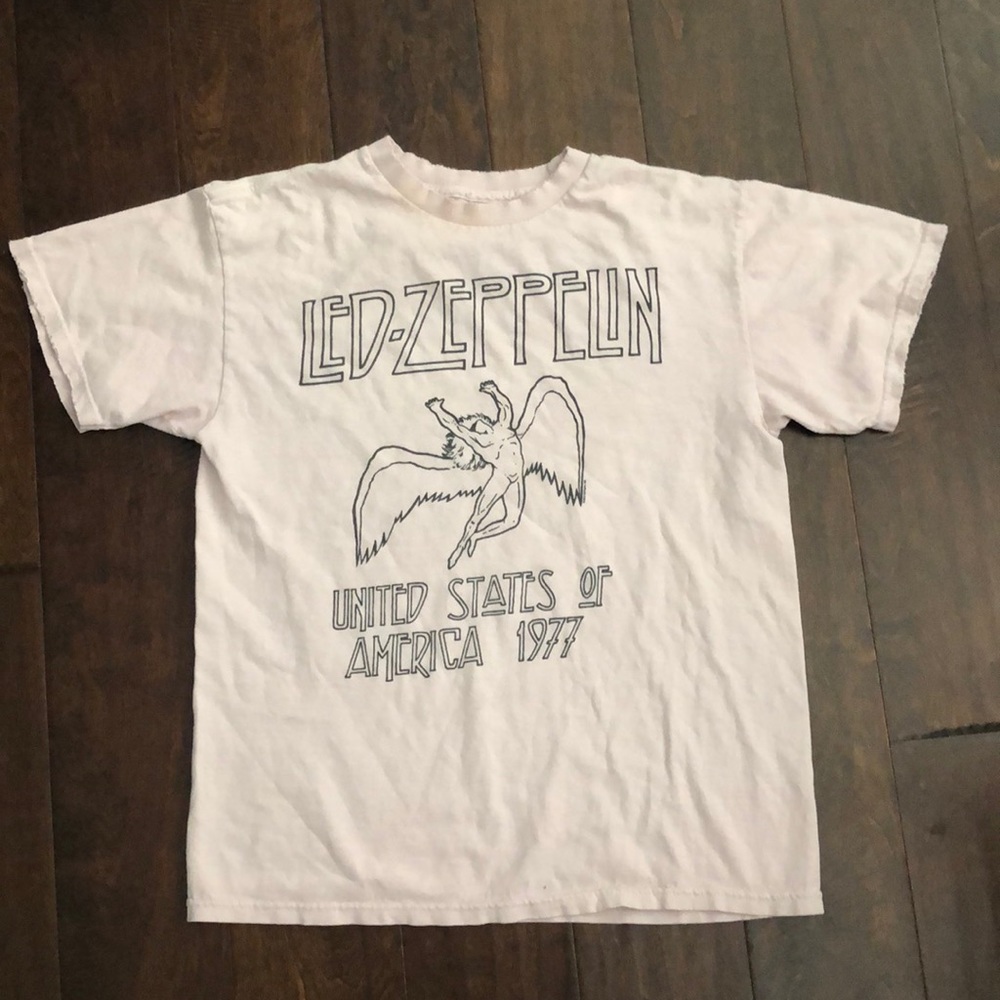 light pink led zeppelin tee